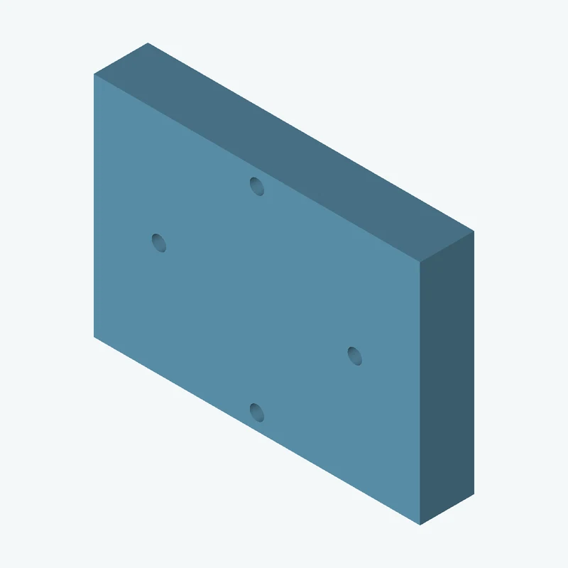 Rectangular body, 72.3 × 50.5 × 12 mm (W×D×H) — 2855