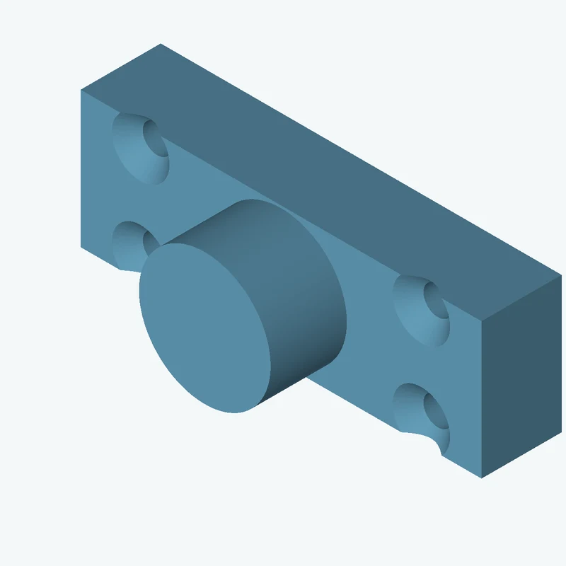Rectangular body, 60 × 20.4 × 12 mm (W×D×H) — 2861