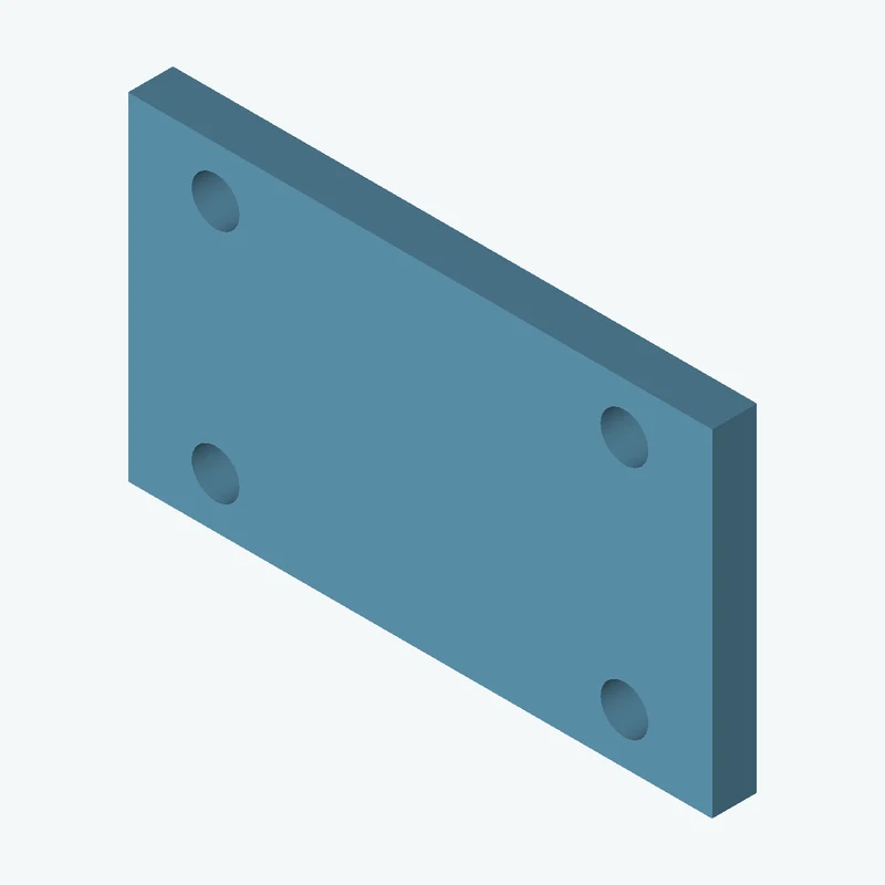 Rectangular body, 65 × 37.5 × 5 mm (W×D×H) — 2865
