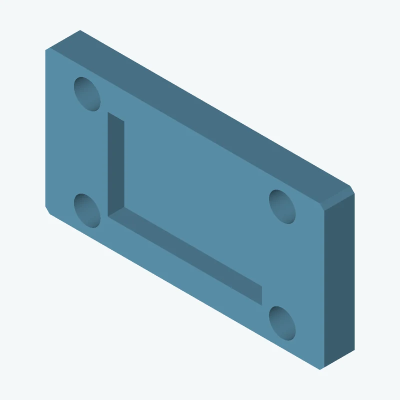 Rectangular body, 110 × 56.9 × 12 mm (W×D×H) — 2884