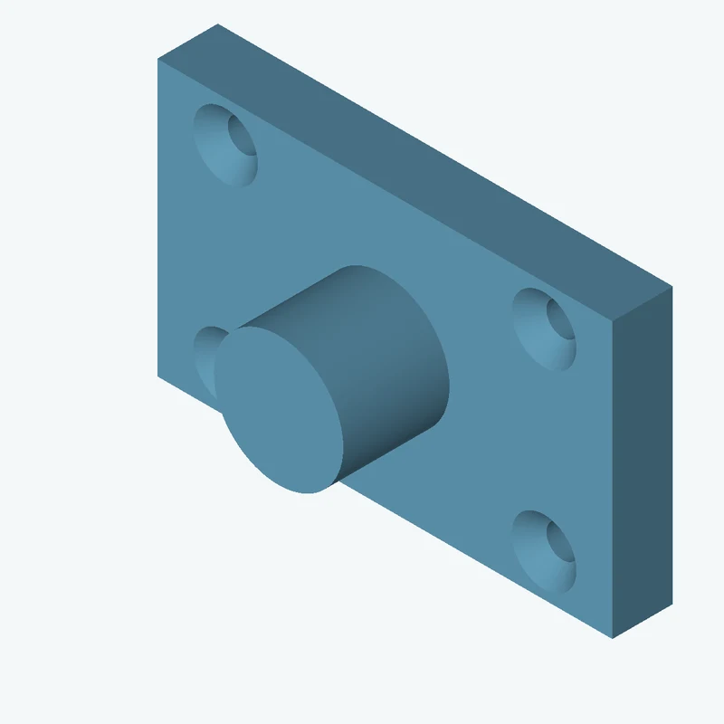 Rectangular body, 45 × 27.2 × 6 mm (W×D×H) — 2901