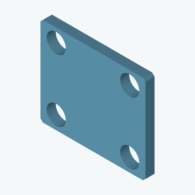 Rectangular body, 57.81 × 49 × 5 mm (W×D×H) — 2945