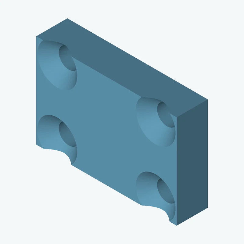 Rectangular body, 45.17 × 30.2 × 10 mm (W×D×H) — 2989