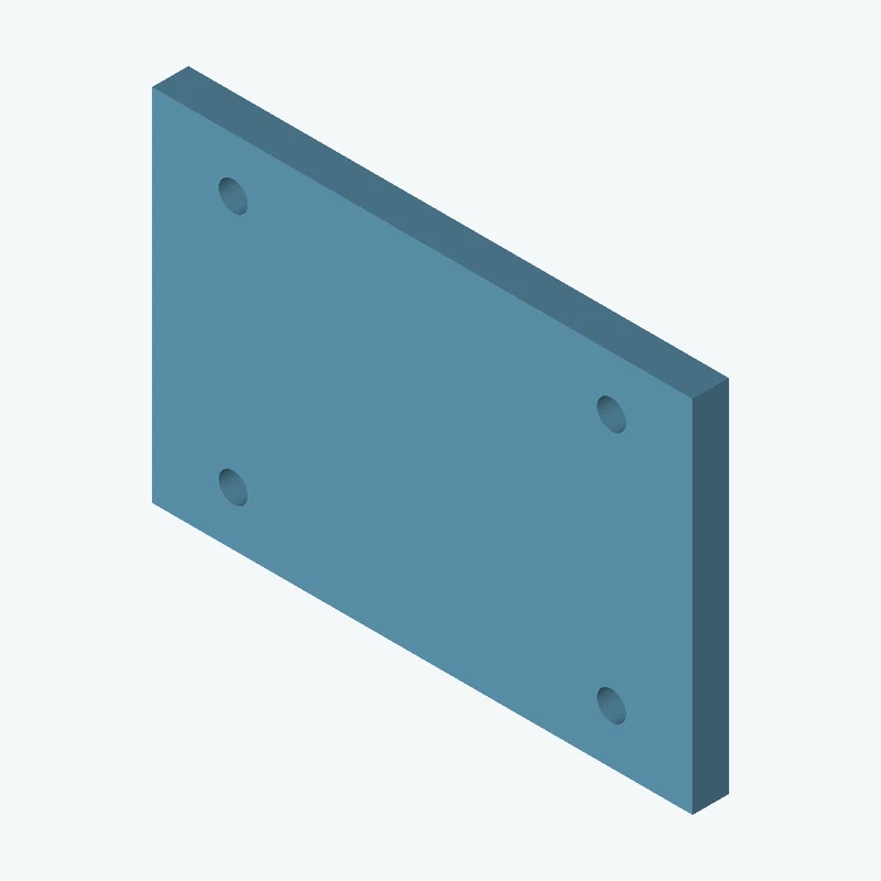 Rectangular body, 119.51 × 79.7 × 8 mm (W×D×H) — 3008