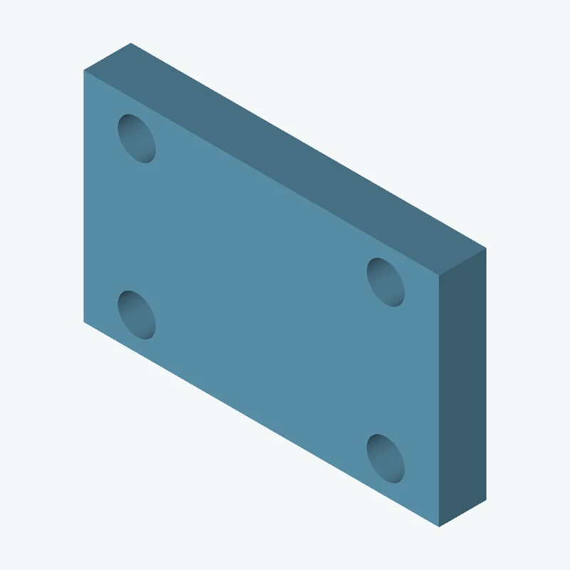 Rectangular body, 30 × 18.4 × 4 mm (W×D×H) — 3055