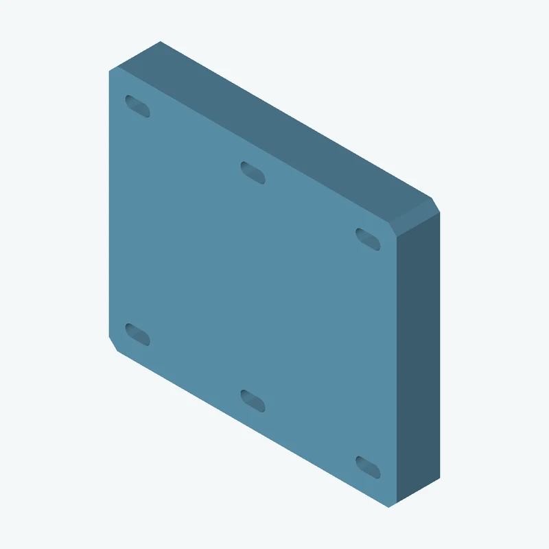 Rectangular body, 80 × 68.6 × 12 mm (W×D×H) — 3148