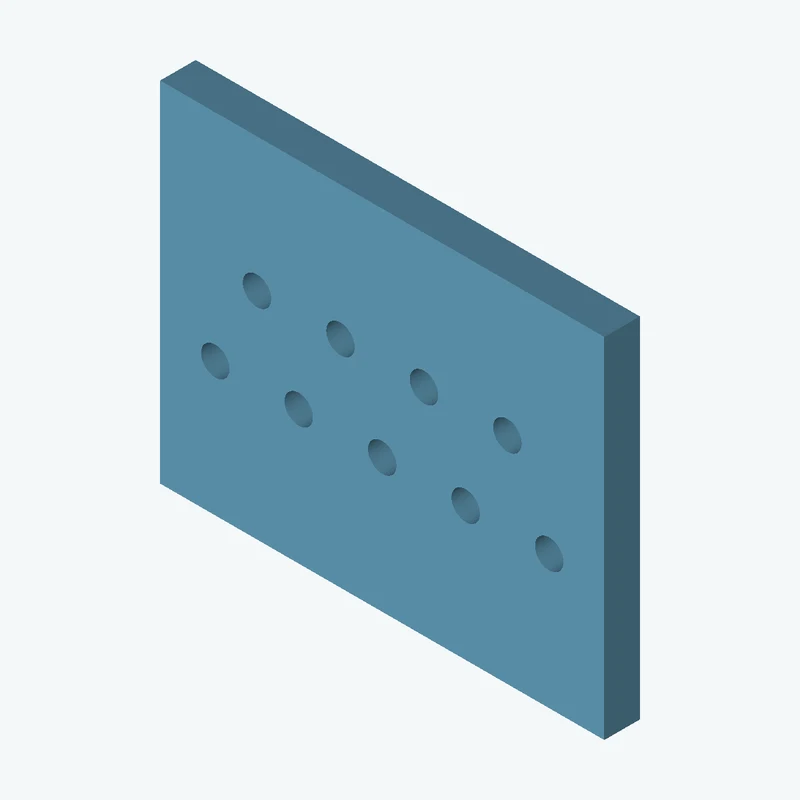 Rectangular body, 50 × 39.3 × 4 mm (W×D×H) — 3156