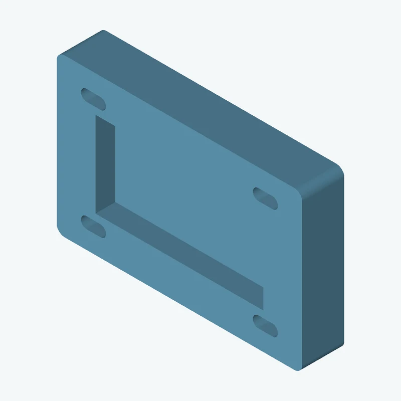 Rectangular body, 70 × 44.9 × 12 mm (W×D×H) — 3284