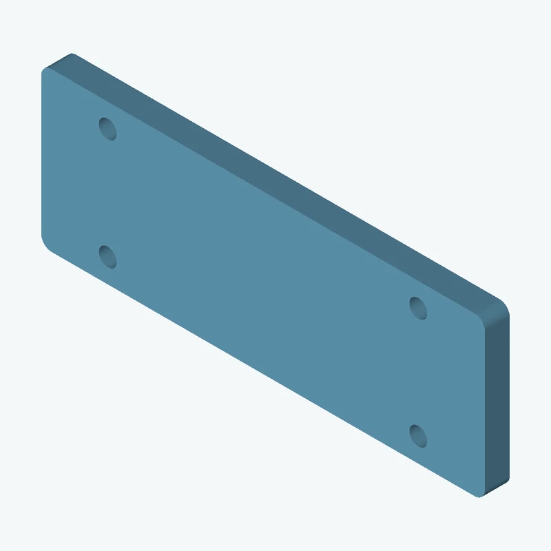 Rectangular body, 107.05 × 38.2 × 6 mm (W×D×H) — 3288
