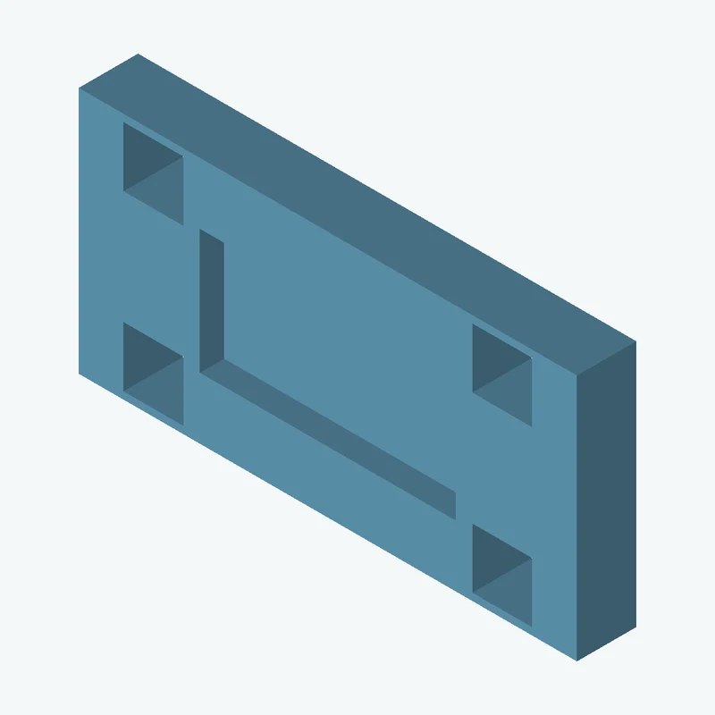 Rectangular body, 83.92 × 41.7 × 10 mm (W×D×H) — 3316