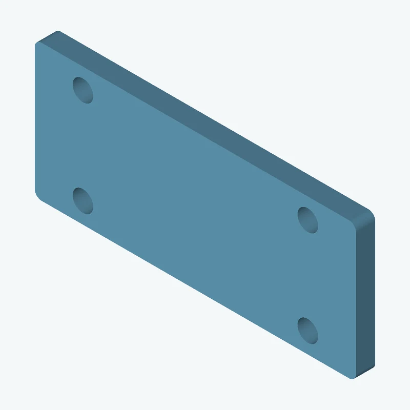 Rectangular body, 100 × 42.6 × 6 mm (W×D×H) — 3346