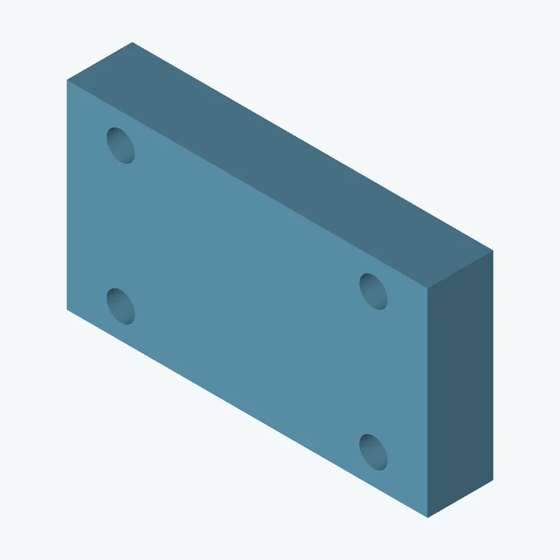 Rectangular body, 55 × 30.3 × 10 mm (W×D×H) — 3347