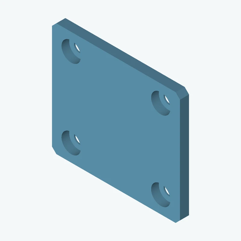 Rectangular body, 85 × 75.2 × 6 mm (W×D×H) — 3392