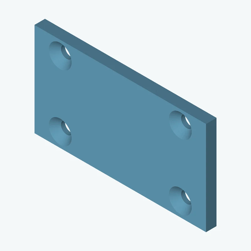 Rectangular body, 65 × 35.5 × 4 mm (W×D×H) — 3430