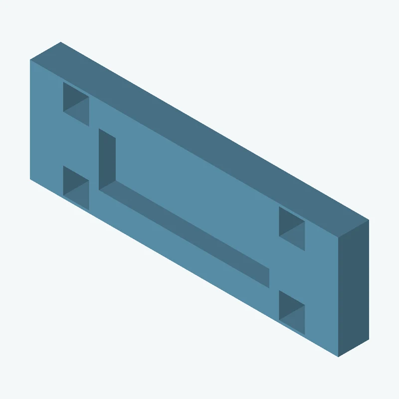 Rectangular body, 120 × 40.3 × 12 mm (W×D×H) — 3456