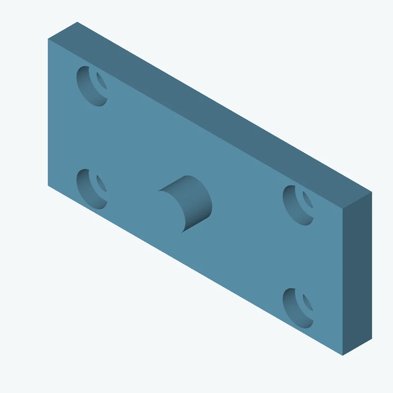 Rectangular body, 100 × 43.2 × 10 mm (W×D×H) — 3541