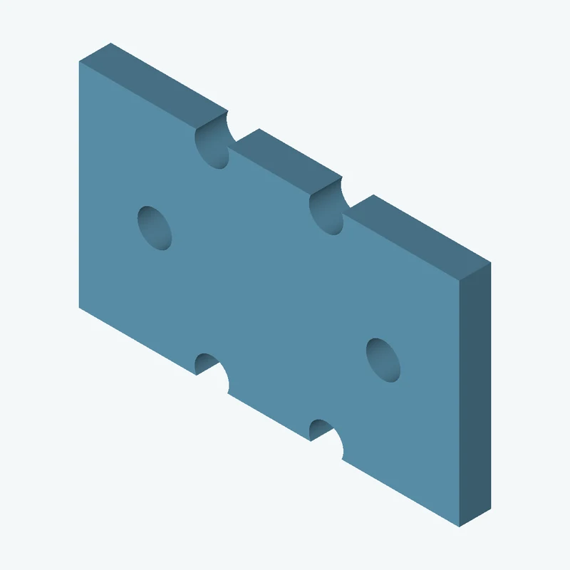 Rectangular body, 47.57 × 26.7 × 4 mm (W×D×H) — 3588