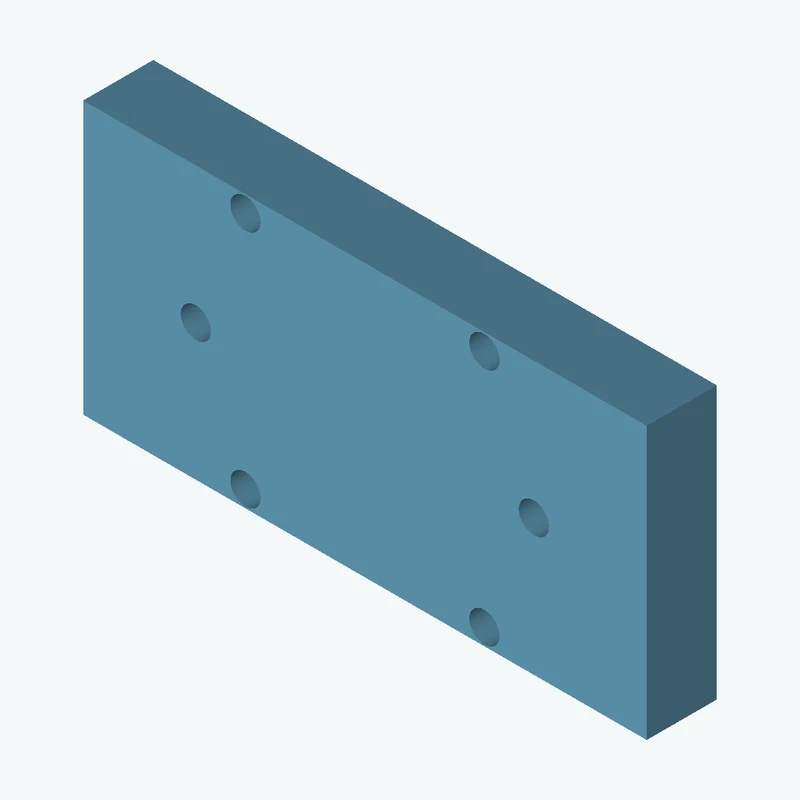 Rectangular body, 80.36 × 38.8 × 10 mm (W×D×H) — 3743