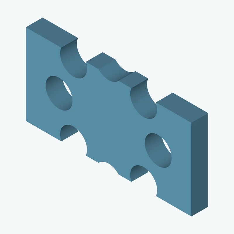 Rectangular body, 39.38 × 19.3 × 4 mm (W×D×H) — 3757