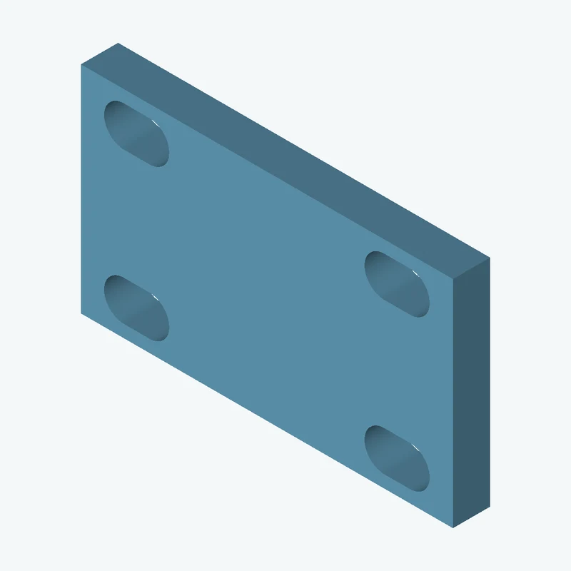 Rectangular body, 40 × 23.2 × 4 mm (W×D×H) — 3763