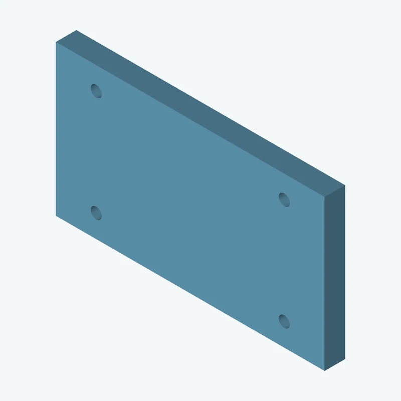 Rectangular body, 105 × 58.9 × 8 mm (W×D×H) — 3837