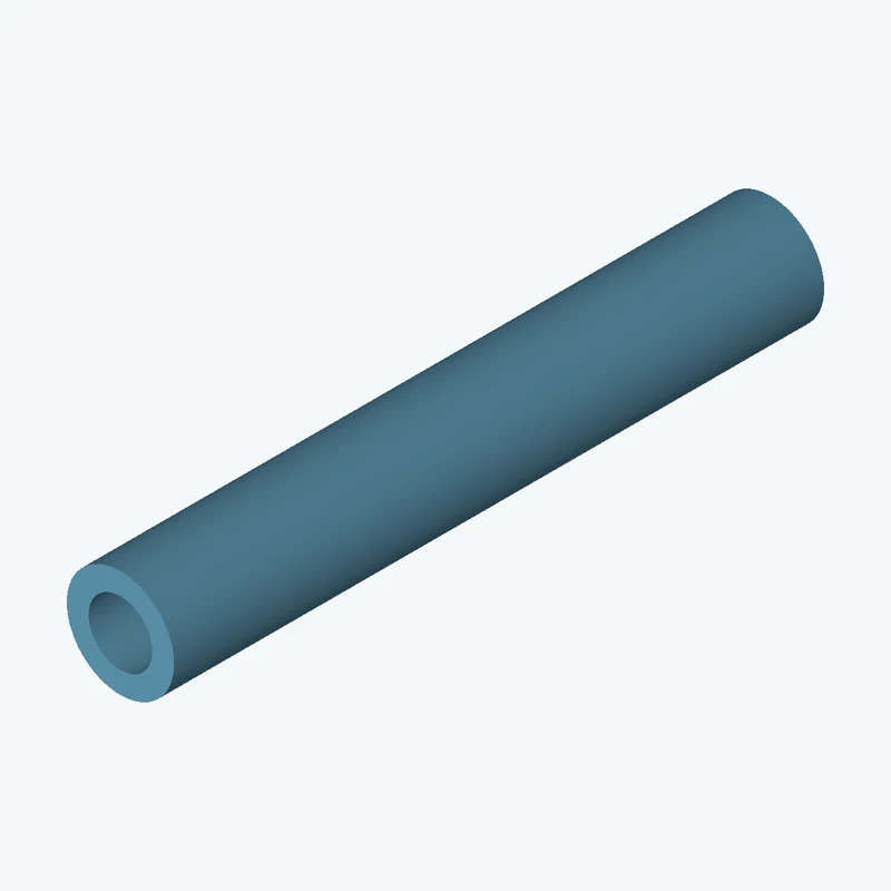 Revolved body, Ø49.48 mm × 300 mm tall with Ø29.4 mm bore — 2610
