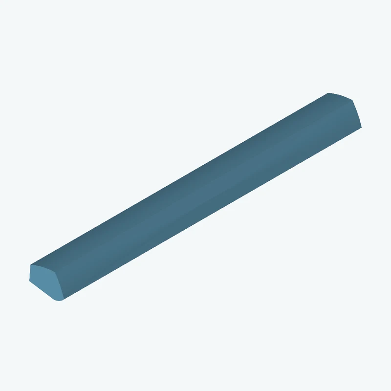 freeform sketched section (5 segments: 2 straight, 2 arcs, 1 curve), ~34.915 × 24.573 mm, extruded 300 mm thick — 3709
