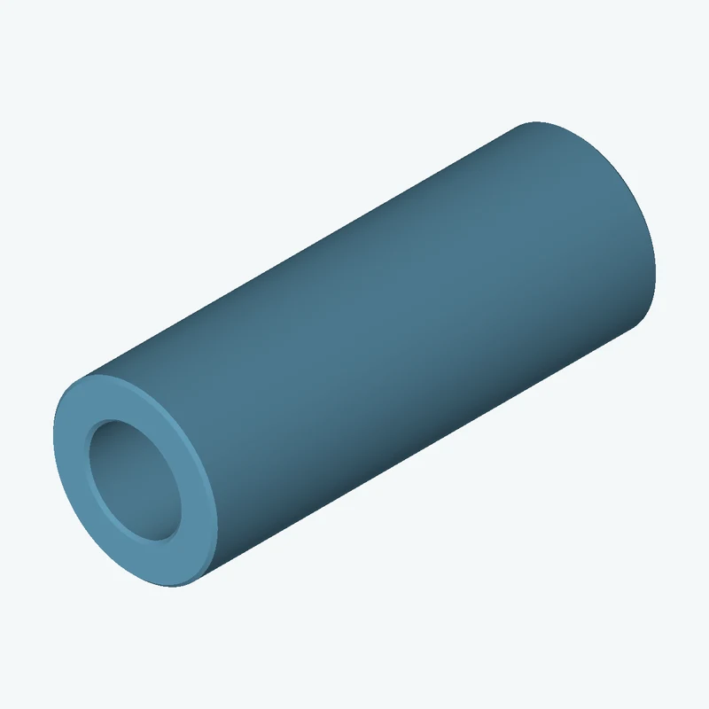 Revolved body, Ø16.42 mm × 44.3 mm tall with Ø9.2 mm bore — 0244