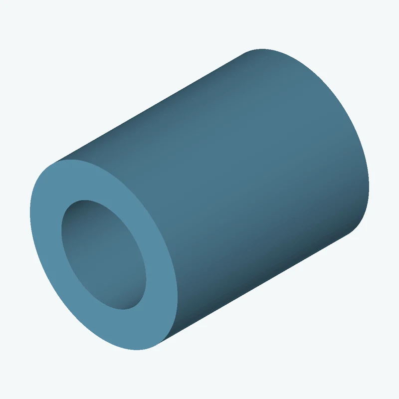 Revolved body, Ø18.28 mm × 23.7 mm tall with Ø10.5 mm bore — 0296