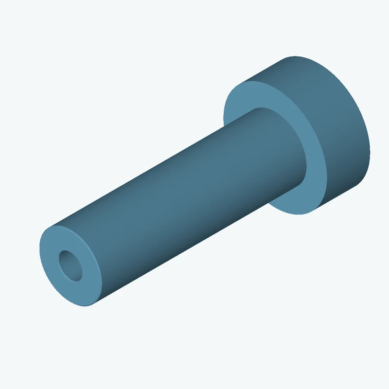 Revolved body, Ø49.73 mm × 197.9 mm tall with Ø18.7 mm bore, Ø82.3 mm × 34.8 mm flange — 0337