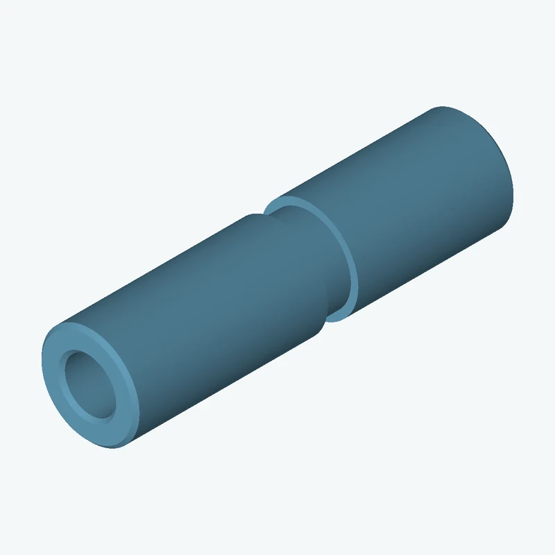 Revolved body, Ø30 mm × 116.8 mm tall with Ø15.7 mm bore, 9.3 mm-wide groove 2.26 mm deep — 0414