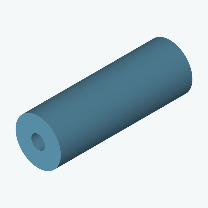 Revolved body, Ø54.94 mm × 160 mm tall with Ø16.5 mm bore — 0764