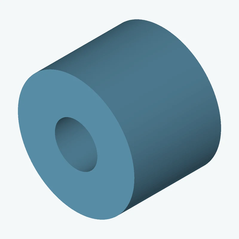 Revolved body, Ø6.58 mm × 4.9 mm tall with Ø2.4 mm bore — 0853