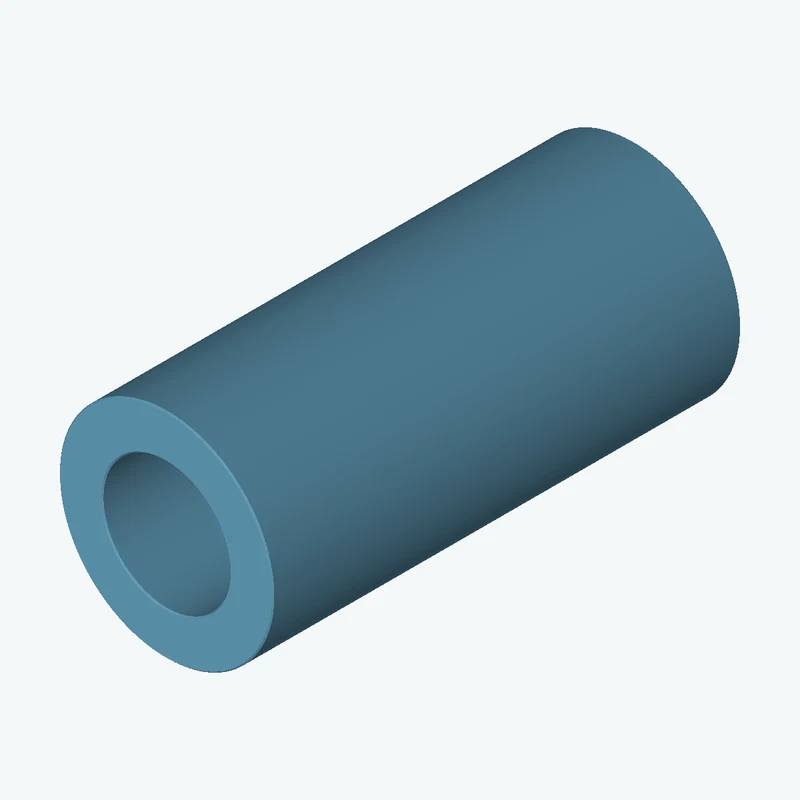 Revolved body, Ø65.24 mm × 142.6 mm tall with Ø38.7 mm bore — 0864