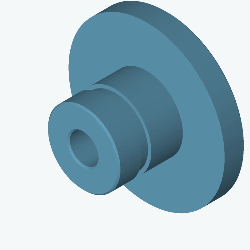 Revolved body, Ø55.62 mm × 64.8 mm tall with Ø21.9 mm bore, Ø119.9 mm × 15.8 mm flange, 7.58 mm-wide groove 2.51 mm deep — 0899