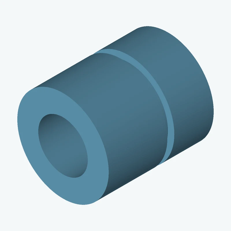 Revolved body, Ø15.15 mm × 17.4 mm tall with Ø8.2 mm bore, 1.15 mm-wide groove 1.06 mm deep — 0941