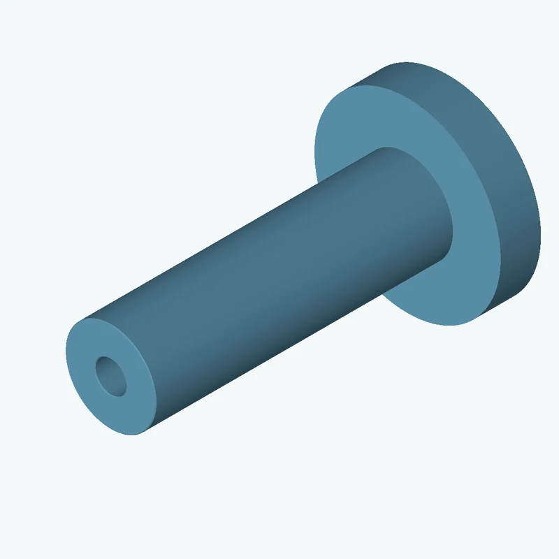 Revolved body, Ø75 mm × 279.6 mm tall with Ø25.6 mm bore, Ø154 mm × 33.9 mm flange — 1024