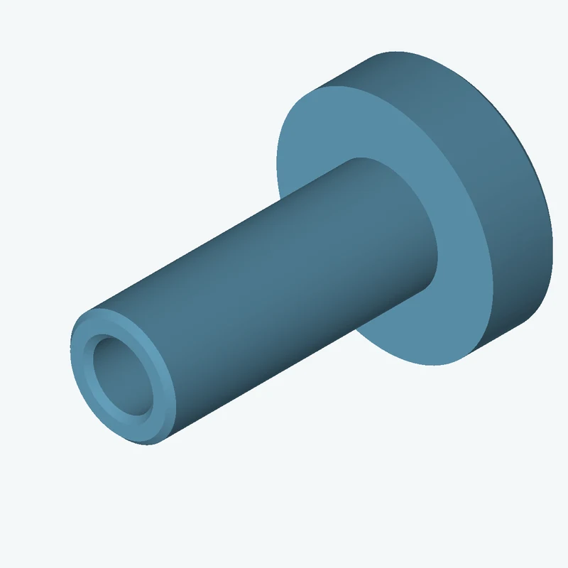 Revolved body, Ø28.13 mm × 88.1 mm tall with Ø16 mm bore, Ø57.5 mm × 17.3 mm flange — 1041