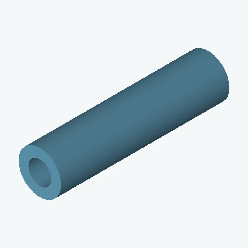 Revolved body, Ø40.04 mm × 158.6 mm tall with Ø21.6 mm bore — 1090