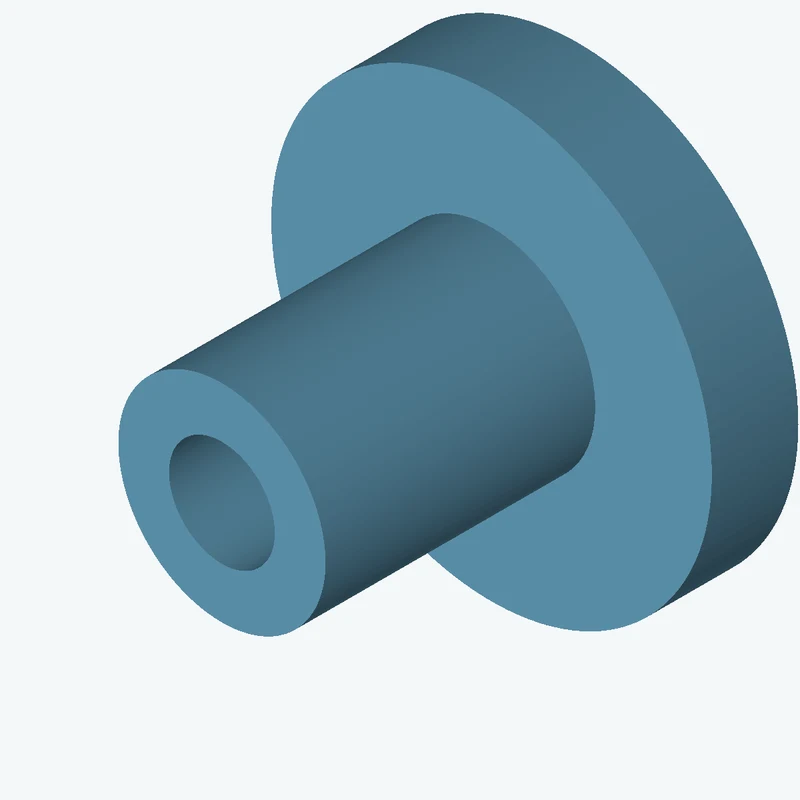 Revolved body, Ø60.39 mm × 103.8 mm tall with Ø30.8 mm bore, Ø128.4 mm × 25.2 mm flange — 1105