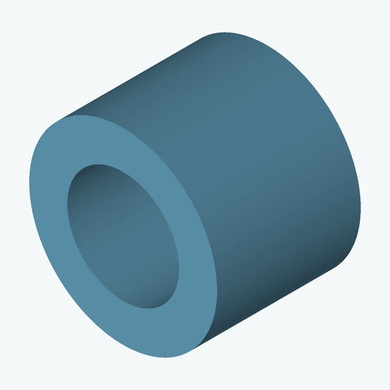 Revolved body, Ø20 mm × 15.3 mm tall with Ø11.9 mm bore — 1284