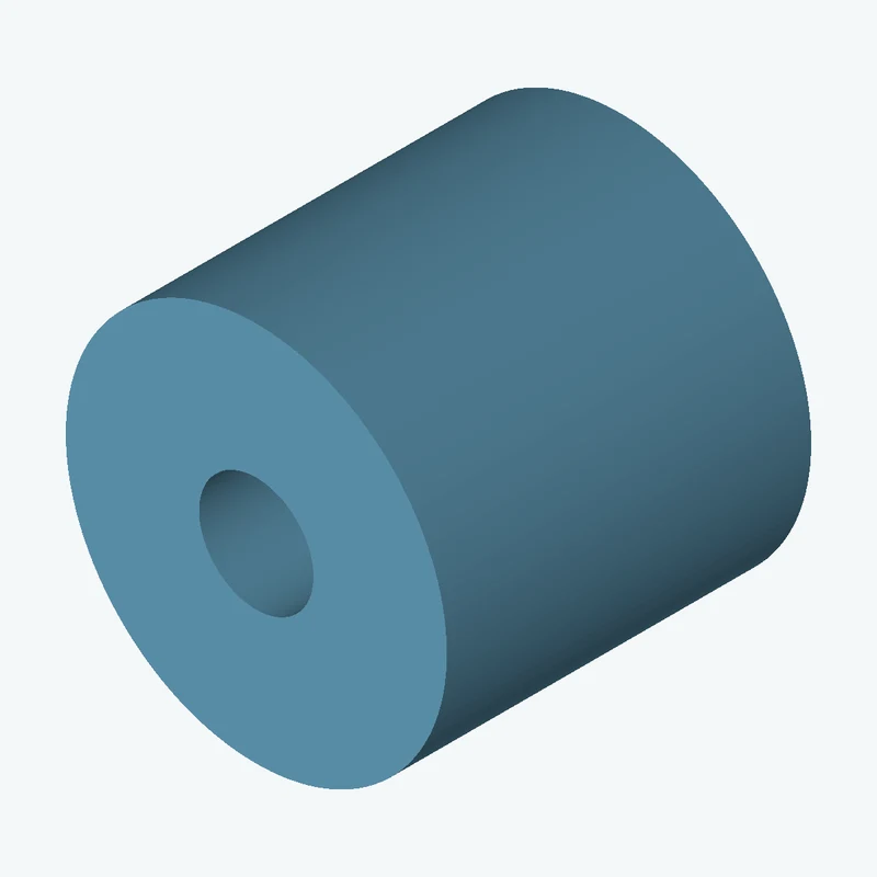 Revolved body, Ø25 mm × 23.9 mm tall with Ø7.5 mm bore — 1316