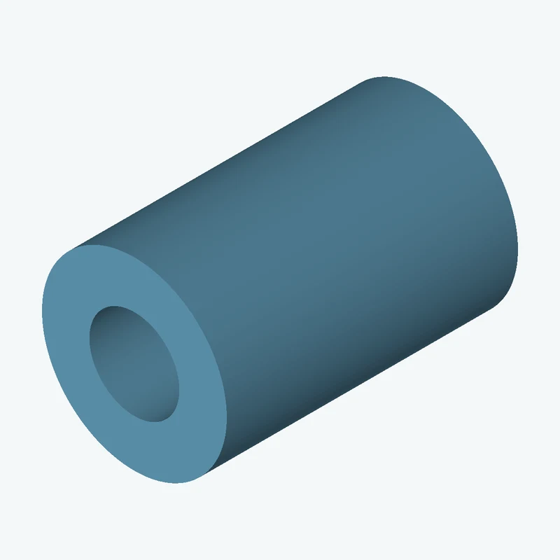Revolved body, Ø73.98 mm × 116.6 mm tall with Ø36 mm bore — 1488