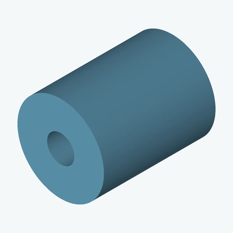 Revolved body, Ø50 mm × 64.5 mm tall with Ø15.7 mm bore — 1535