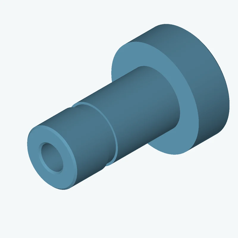 Revolved body, Ø46.21 mm × 126.3 mm tall with Ø20.4 mm bore, Ø80.9 mm × 29.8 mm flange, 8.48 mm-wide groove 1.76 mm deep — 1830