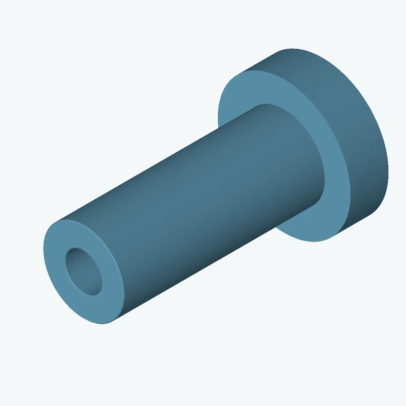 Revolved body, Ø75 mm × 222 mm tall with Ø33.9 mm bore, Ø123 mm × 35.8 mm flange — 1944