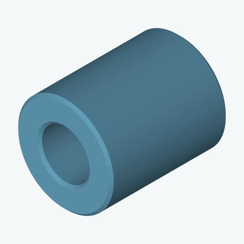 Revolved body, Ø57.79 mm × 70.8 mm tall with Ø29 mm bore — 2029