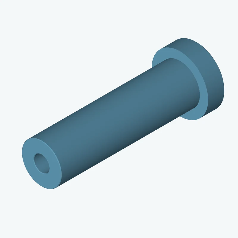 Revolved body, Ø43.2 mm × 168.9 mm tall with Ø16.7 mm bore, Ø61.3 mm × 18.1 mm flange — 2229