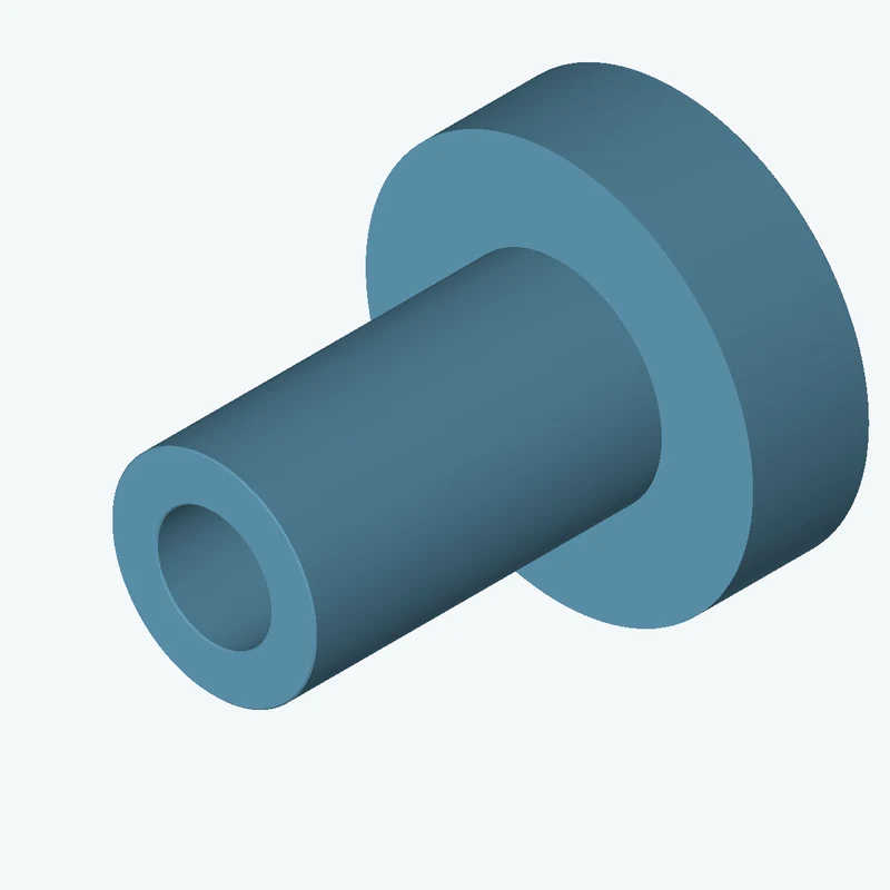 Revolved body, Ø60.92 mm × 137.9 mm tall with Ø33.8 mm bore, Ø115.3 mm × 34.9 mm flange — 2391