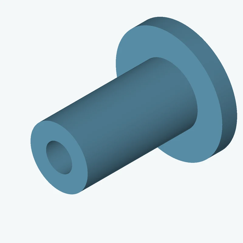 Revolved body, Ø25 mm × 54.6 mm tall with Ø11.4 mm bore, Ø46.6 mm × 6.5 mm flange — 2396